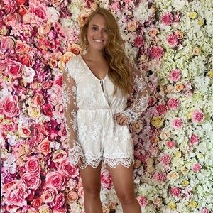 White Lace Romper